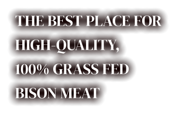 THE BEST PLACE FOR HIGH-QUALITY,  100% GRASS FED  BISON MEAT